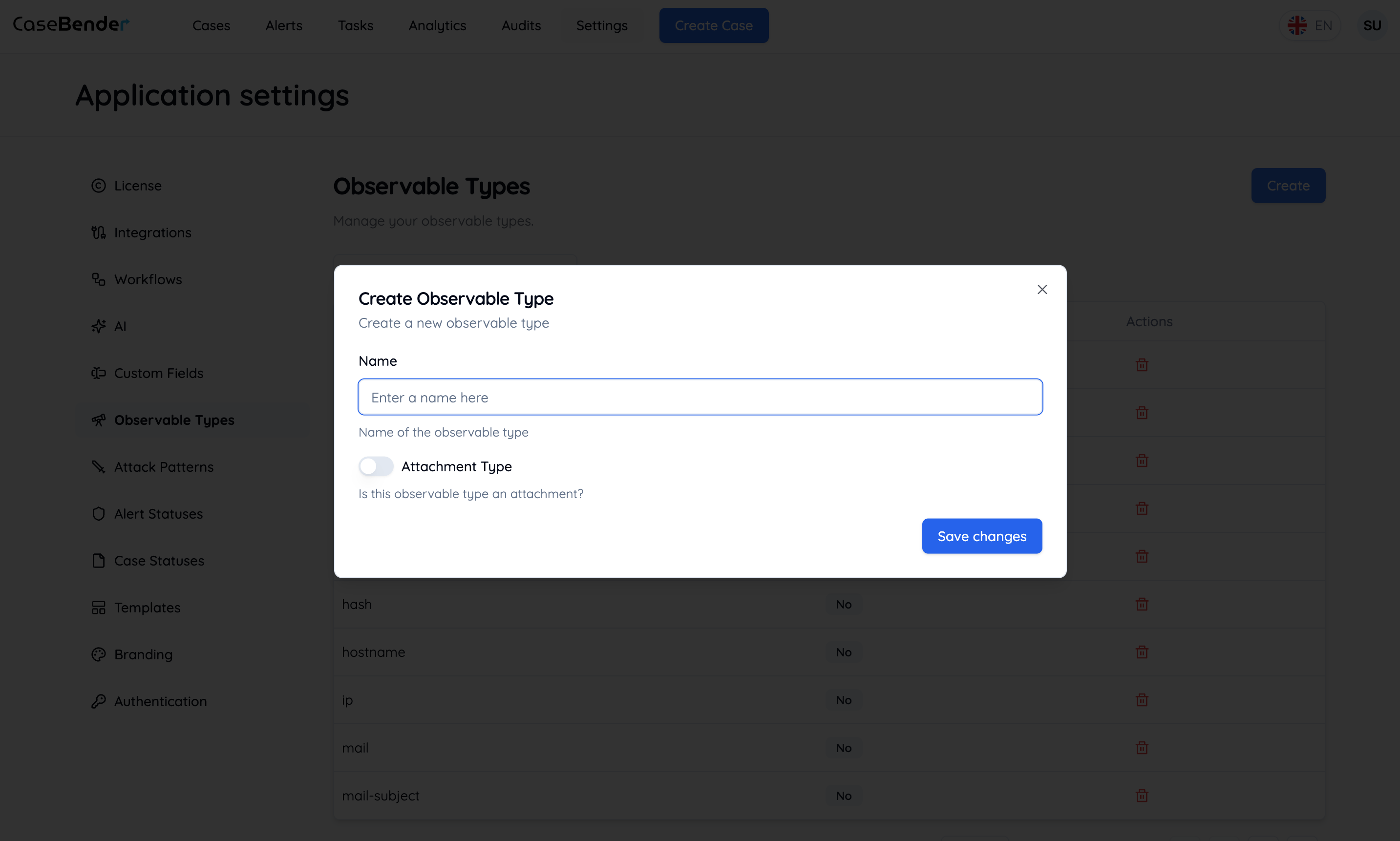 Create Observable Type Form Light