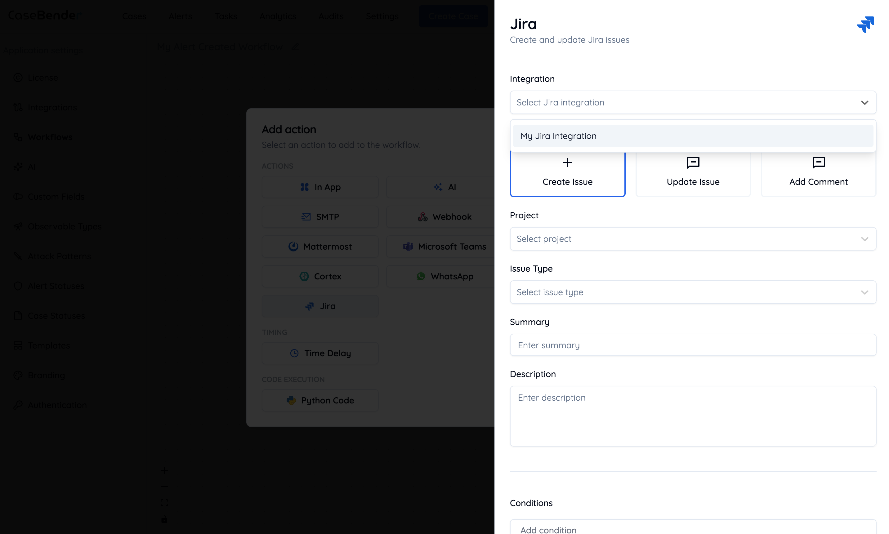 Action Configuration Light