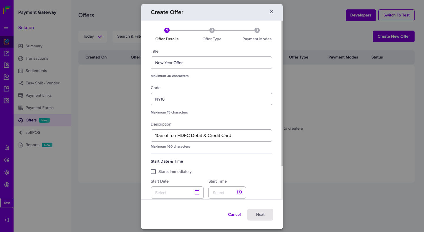 Offer Details