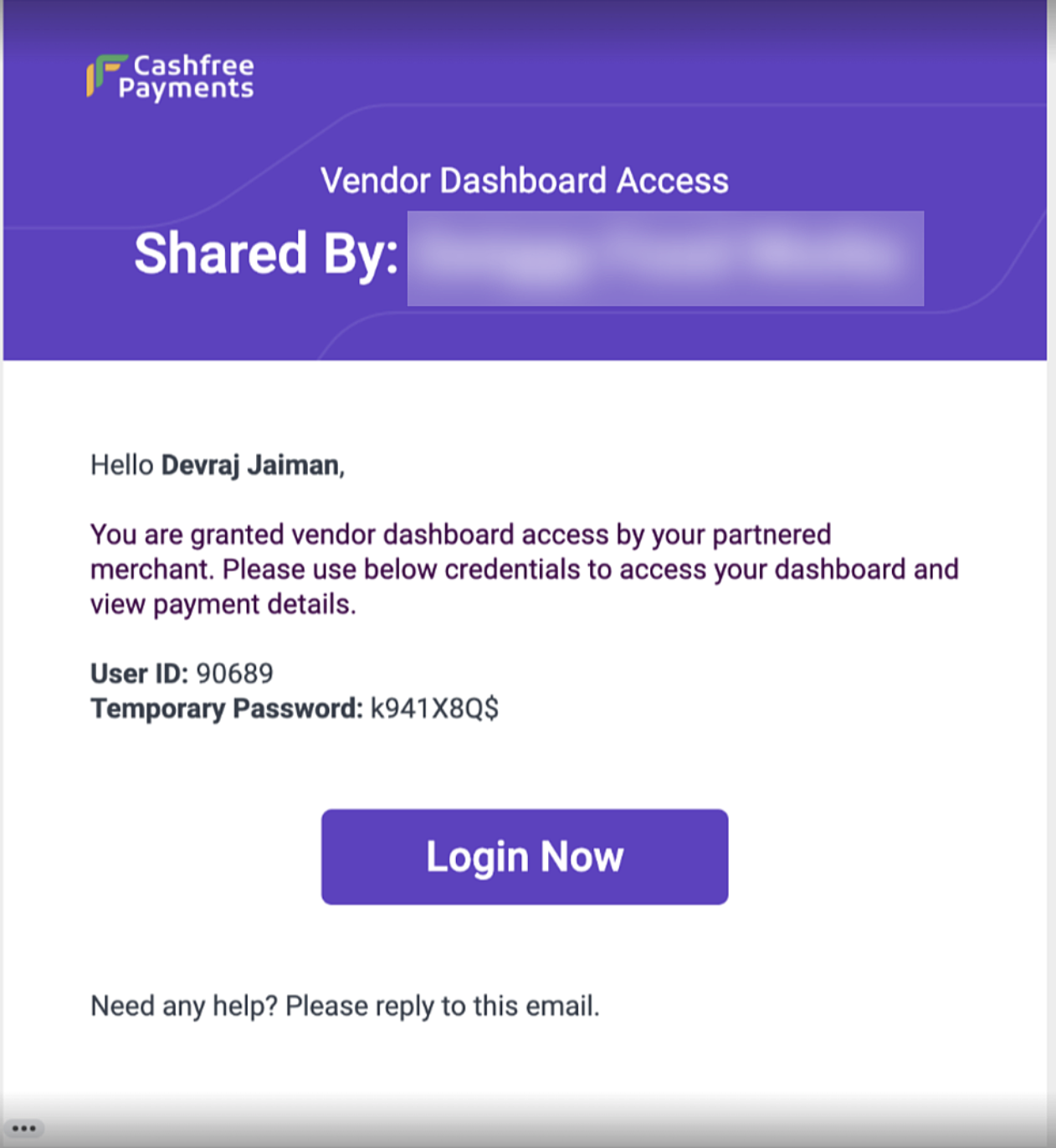 Vendor Dashboard