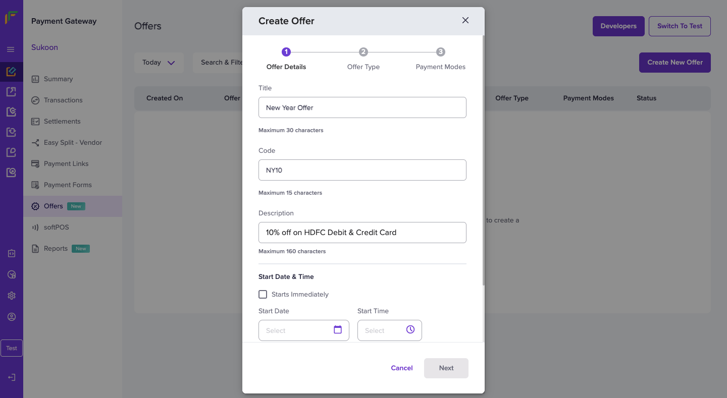 Offer Details