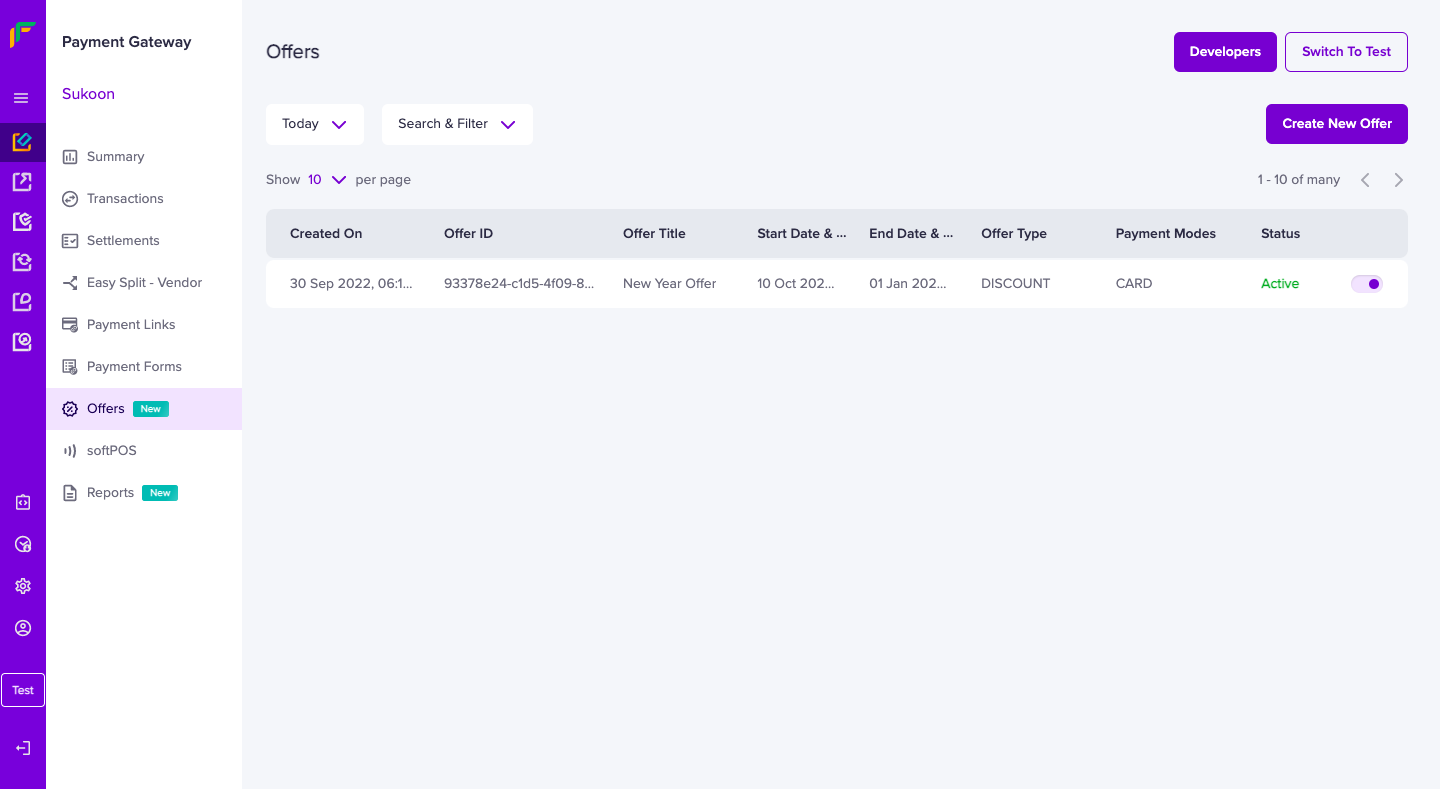Offers Management