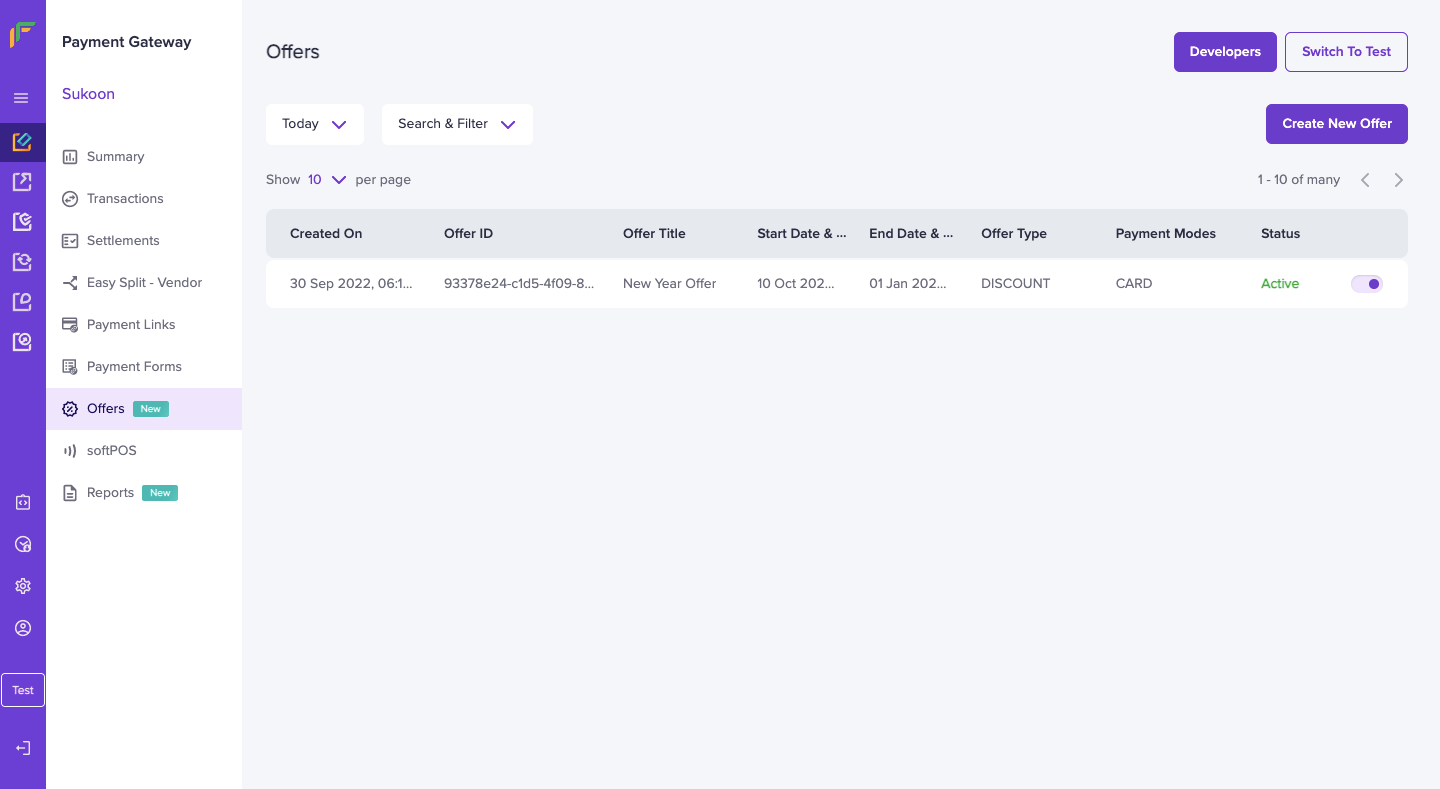 Offers Management