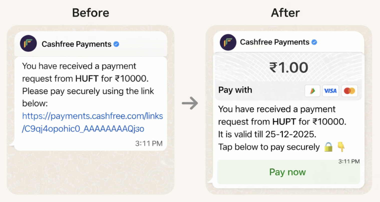 WhatsApp Payment Widget