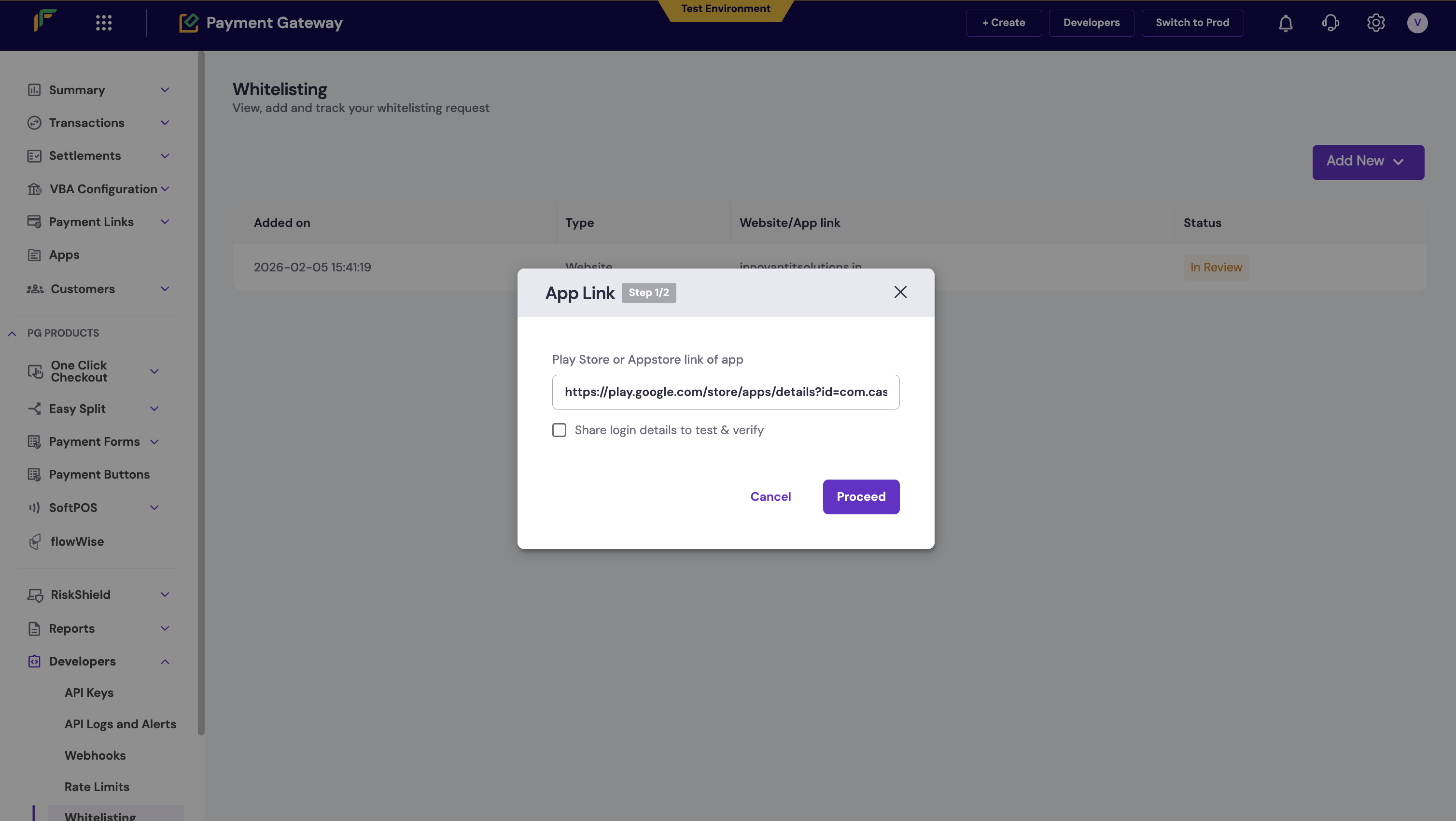 Whitelist Domain or App | Cashfree Payments