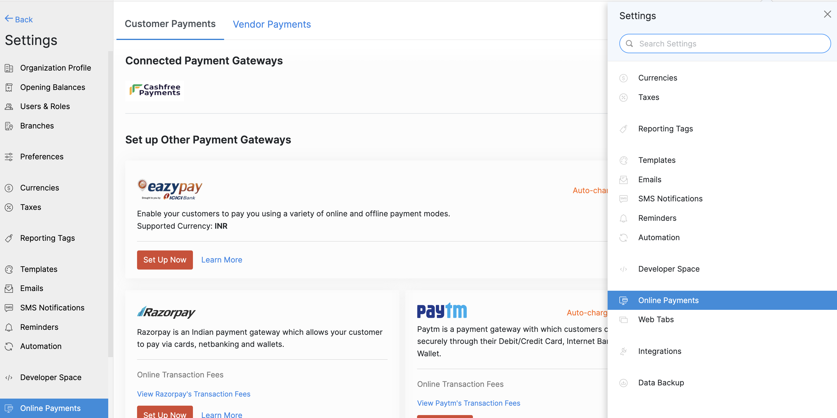 Zoho Plugin | Cashfree Payments