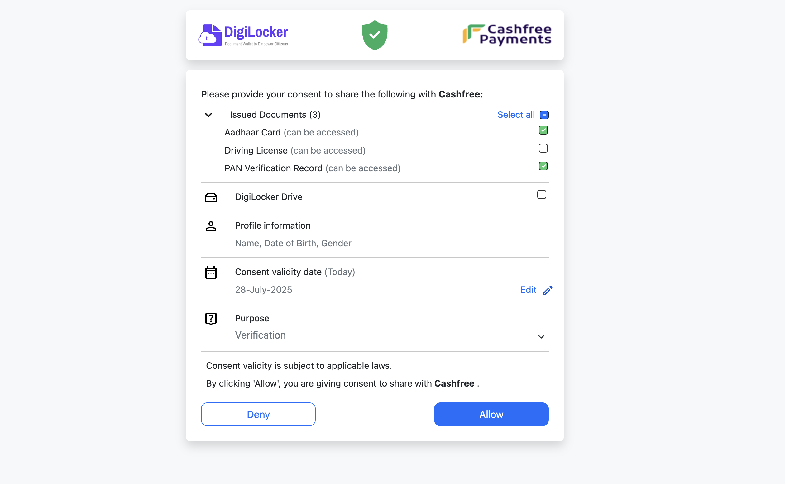DigiLocker API Setup | Cashfree Payments