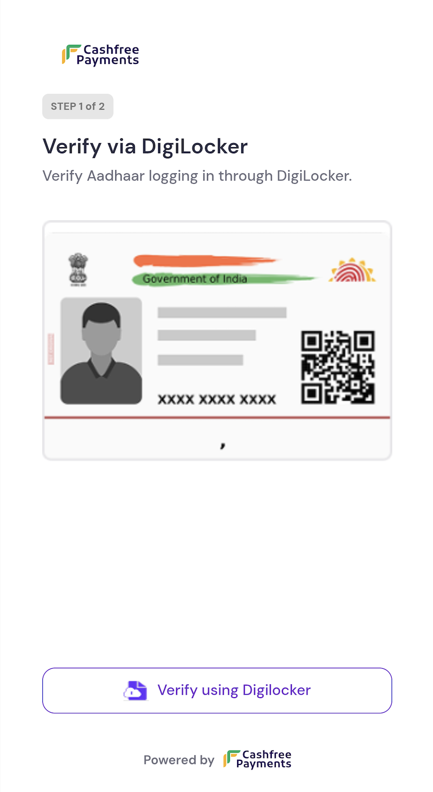 DigiLocker Aadhaar verification screen