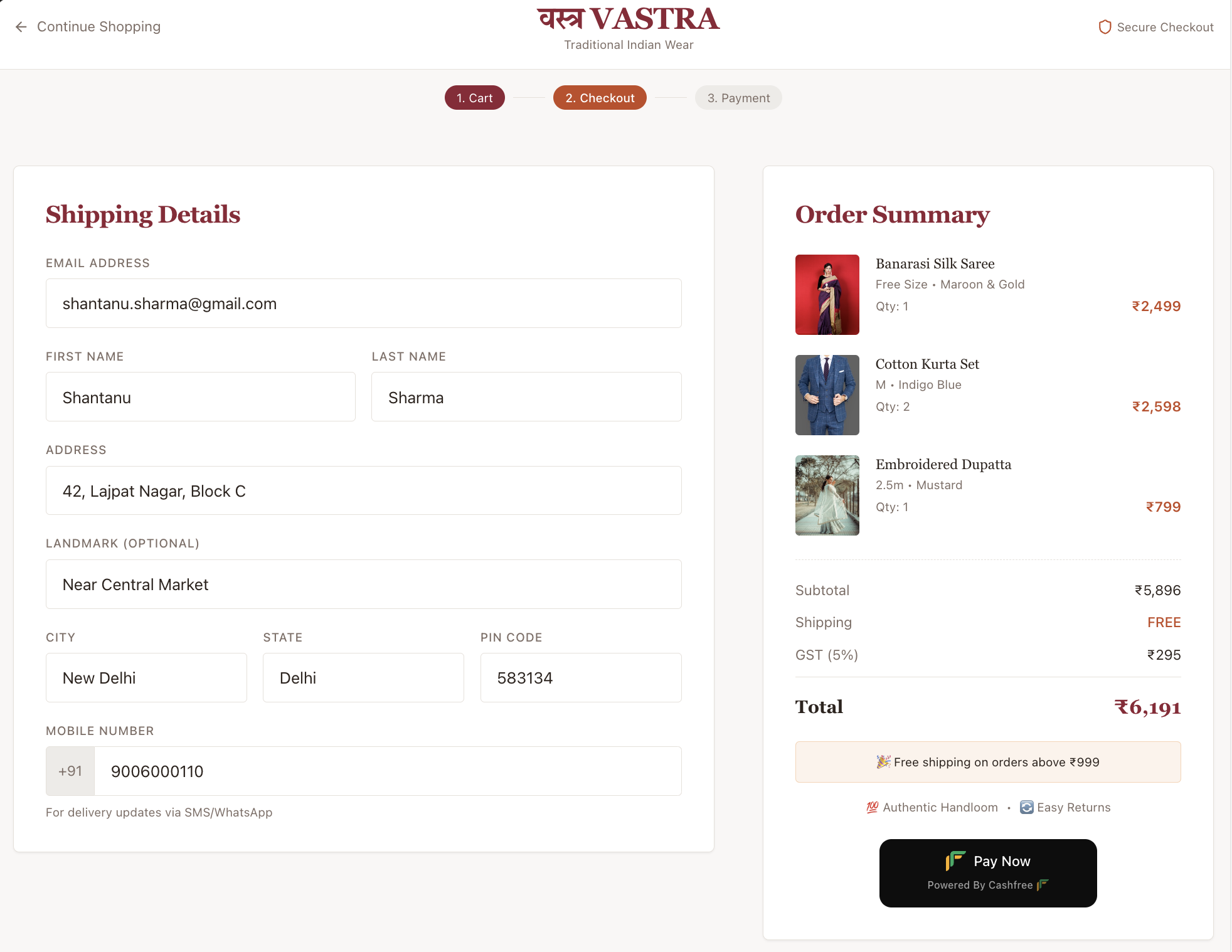 Payment Button Setup | Cashfree Payments