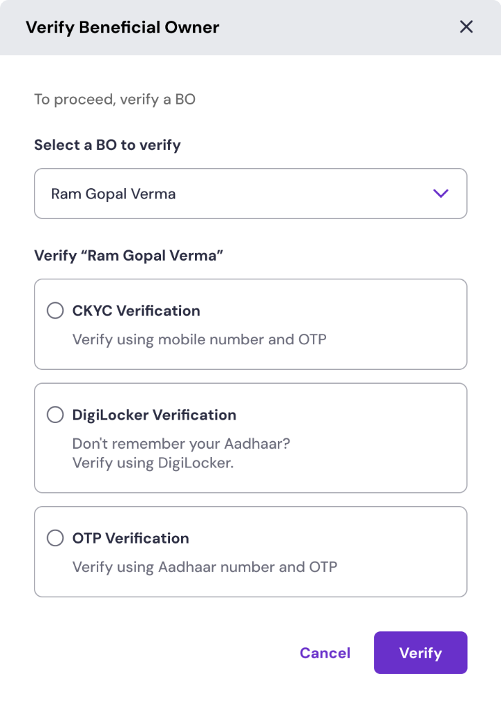 Verification Options