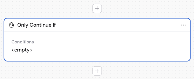 Action library with Only Continue If selected