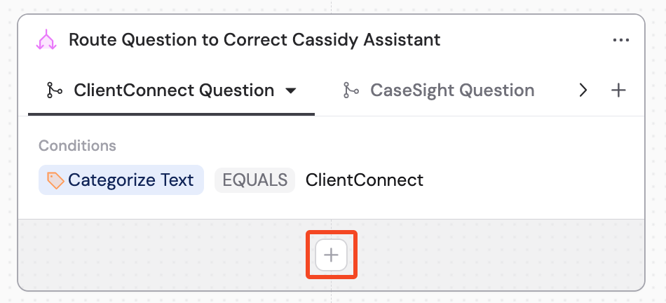 Adding an action inside a path