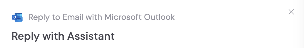 Renaming the Reply to Email with Microsoft Outlook action