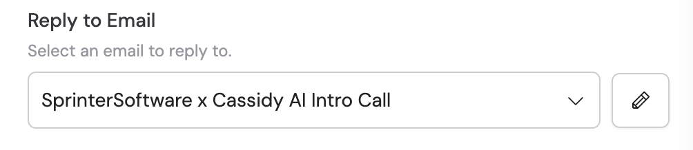 Reply to Email field with variable reference