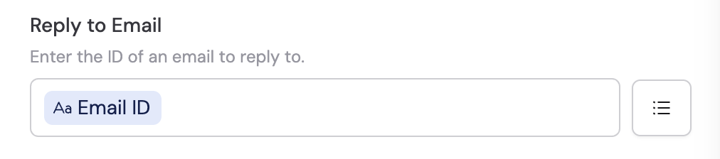 Searching for an email to reply to