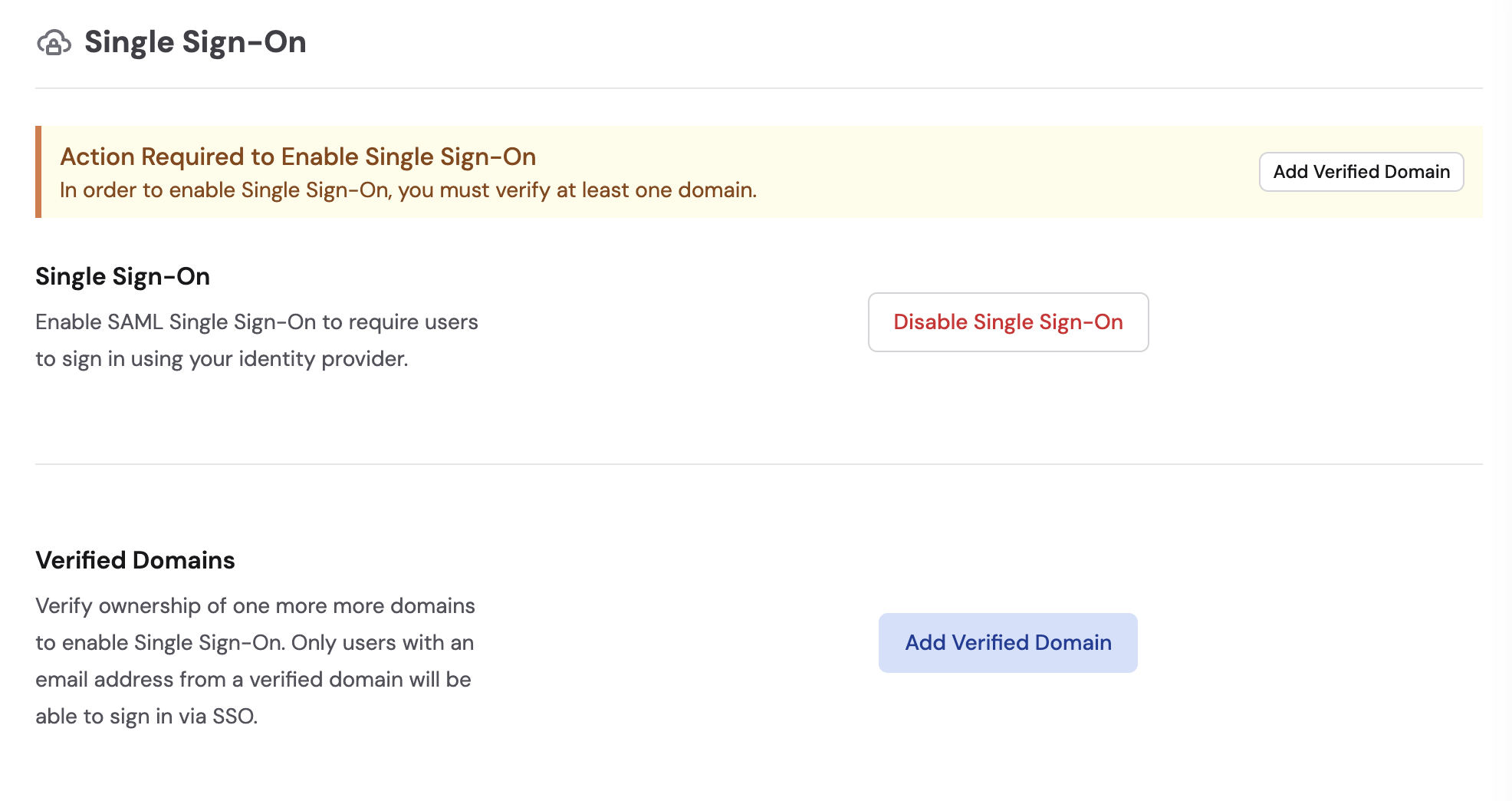 Add Verified Domain dialog