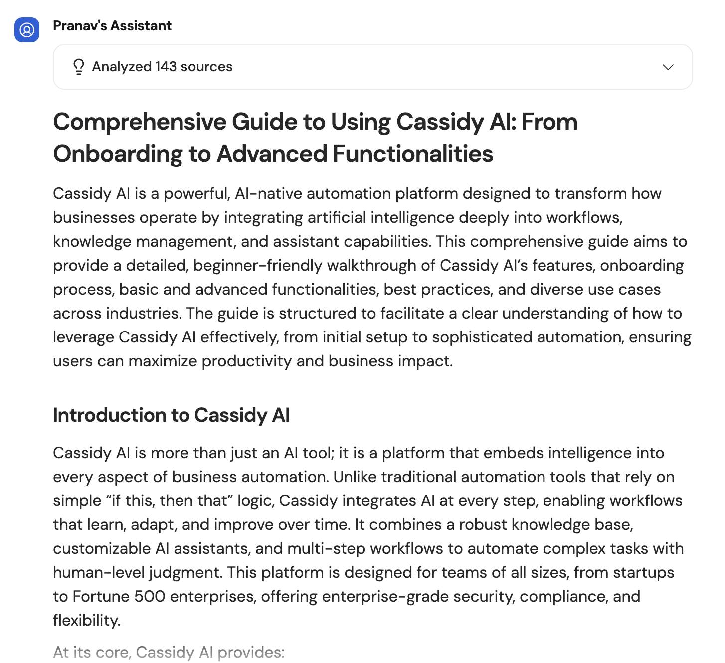 Deep Research analysis showing the step-by-step research process
