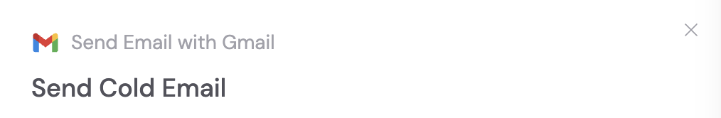 Renaming the Send Email with Gmail action