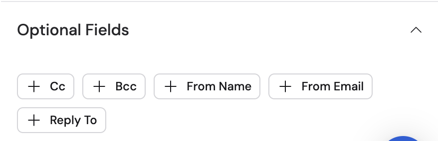 Optional Fields section showing available options