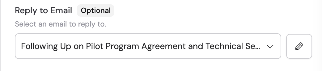Searching for an email to reply to
