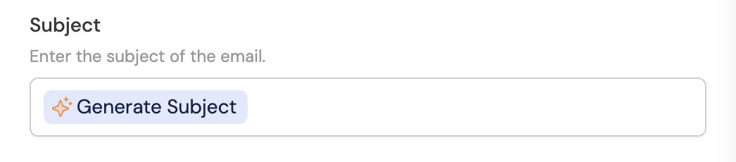 Subject field with variable reference