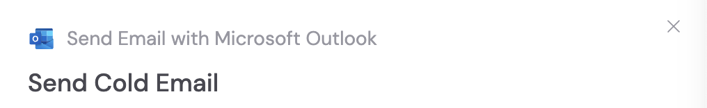 Renaming the Send Email with Microsoft Outlook action