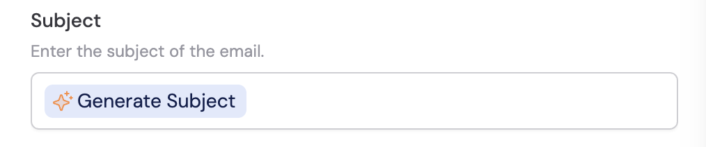 Subject field with variable reference