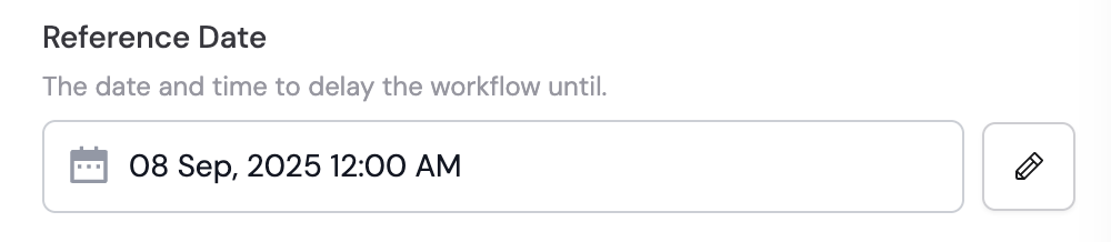 Reference Date field with date picker