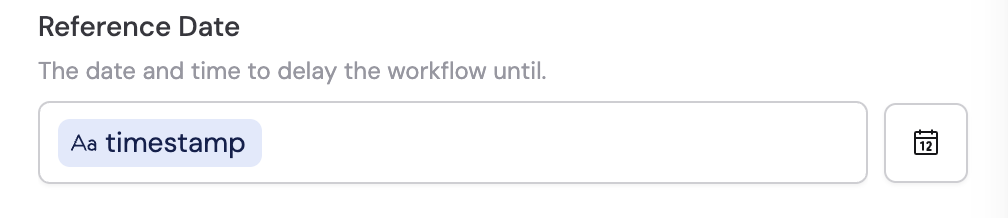Reference Date entered via variable