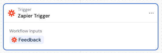 Workflow builder with Zapier Trigger selected as the trigger type
