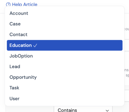 Expanded list of Salesforce object types