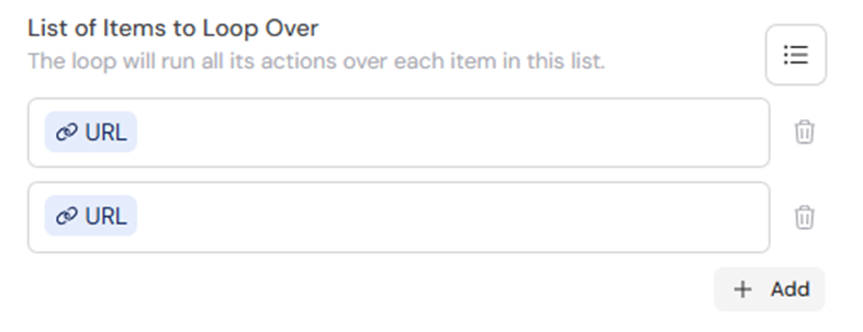 List variable selected and displayed