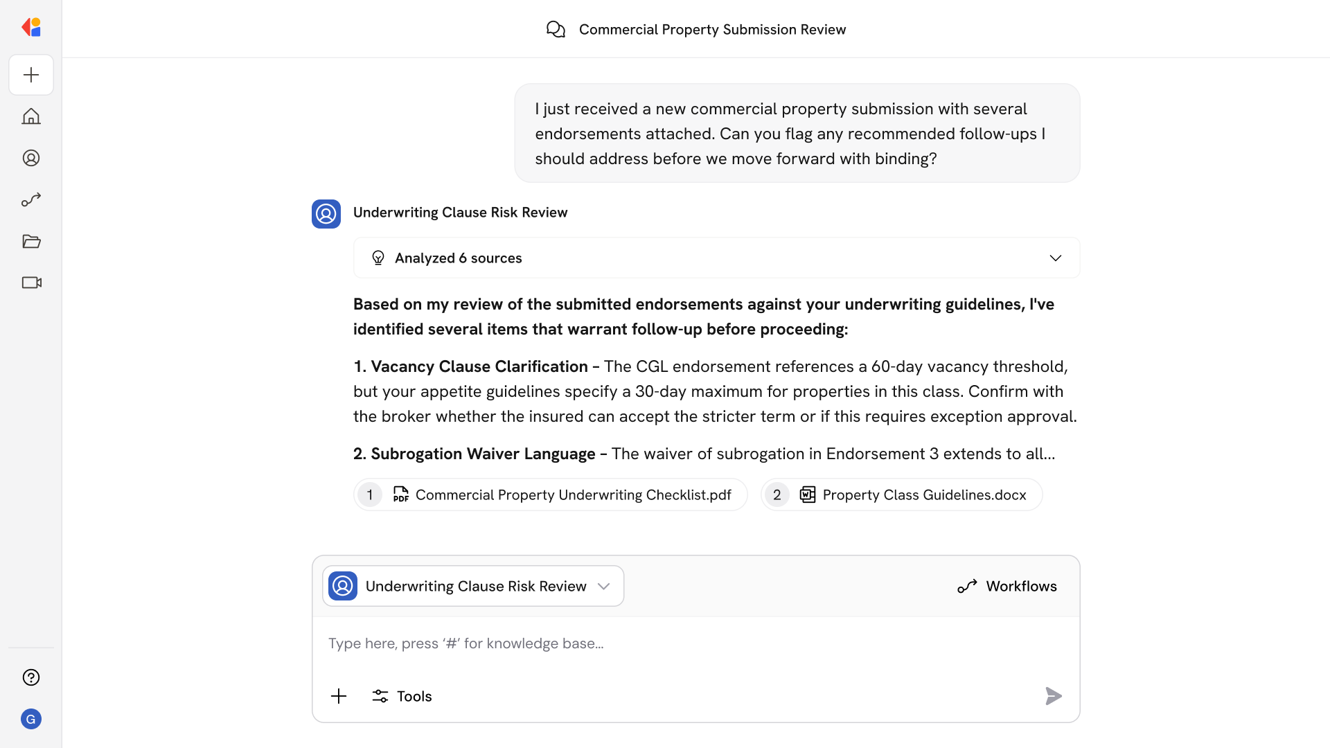 Underwriting Clause Risk Review