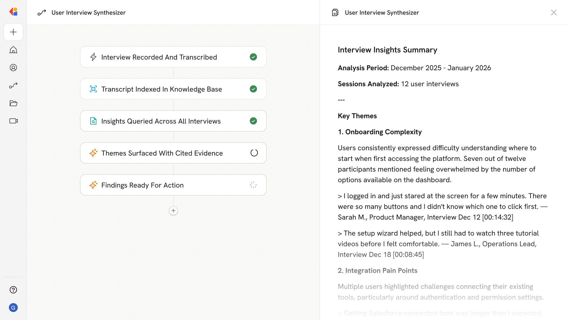 User Interview Synthesizer