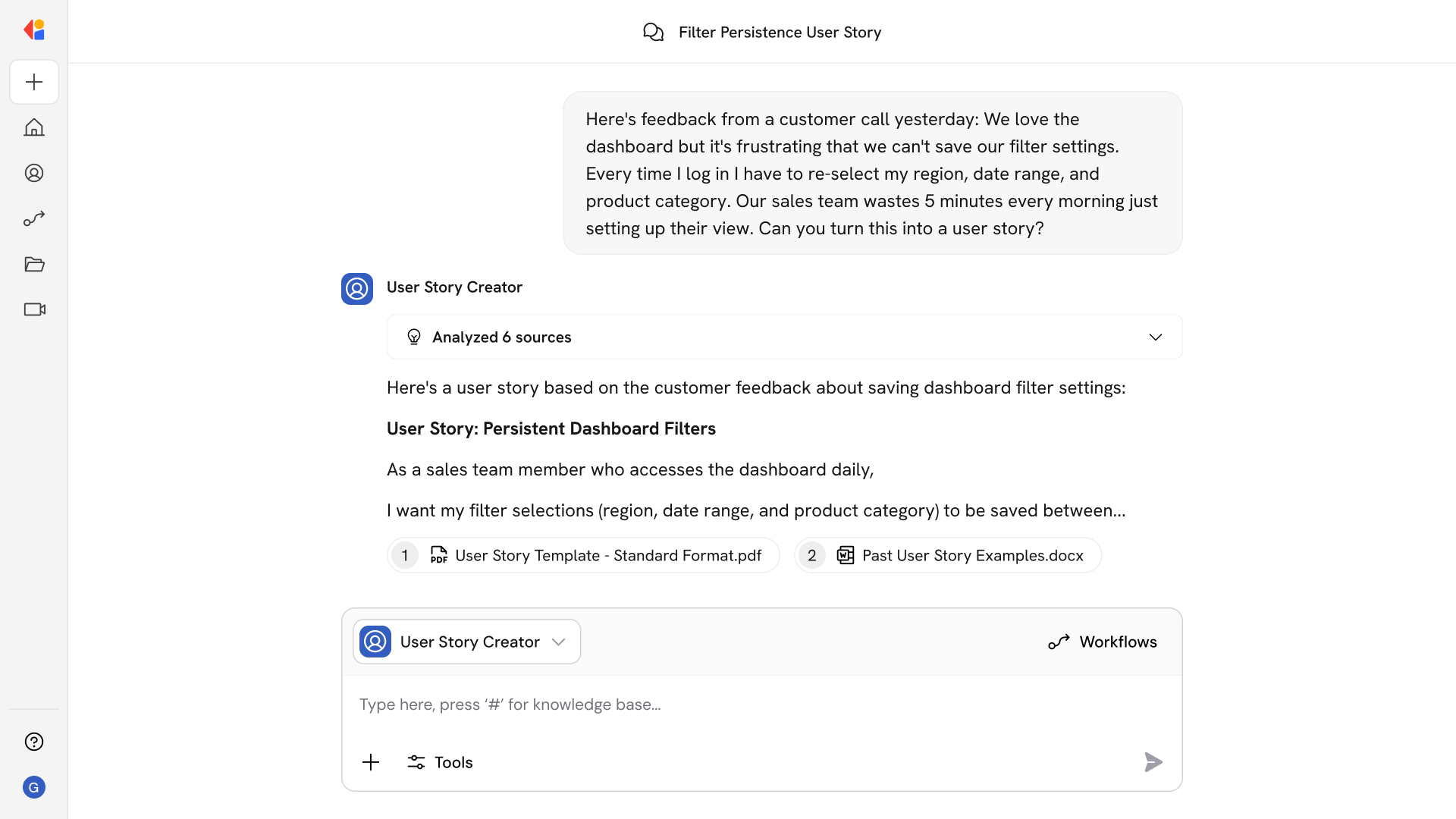 User Story Creator - Cassidy
