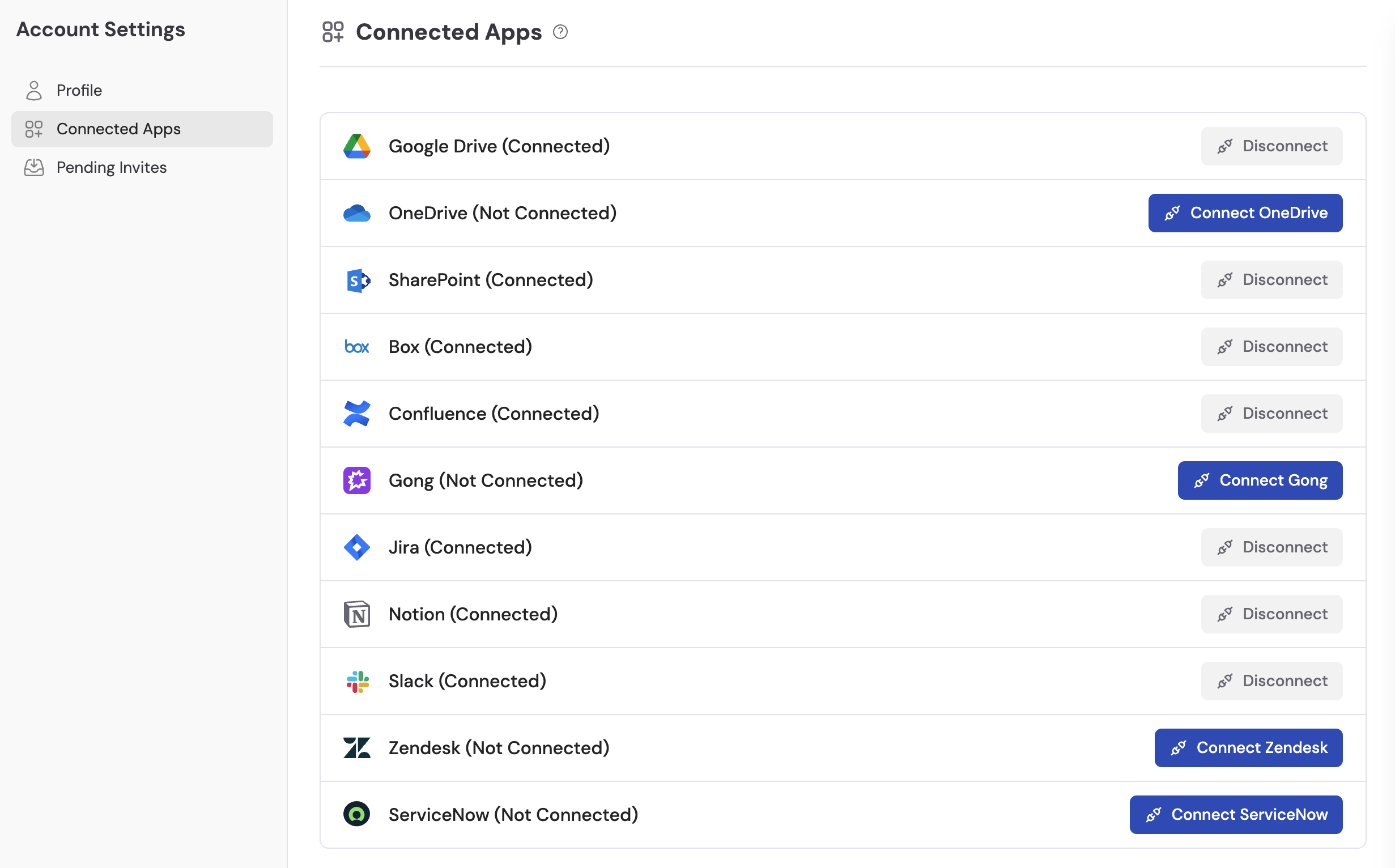 ServiceNow connection form with subdomain field