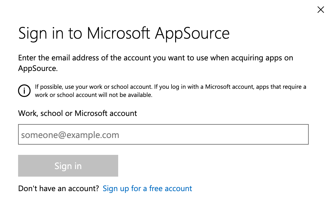 Microsoft sign-in prompt during the Cassidy extension installation