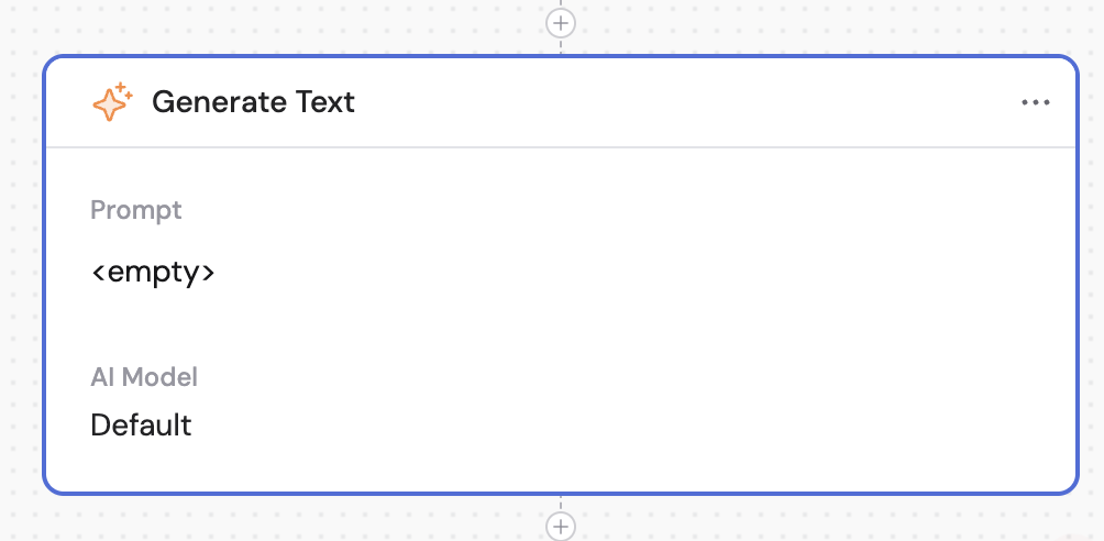 Generate Text action with a prompt describing the desired file