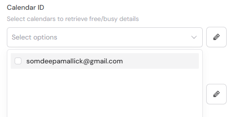 Selecting Calendar ID for schedule retrieval