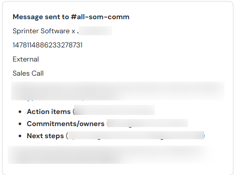 Published Workflow with the Gong trigger and actions configured