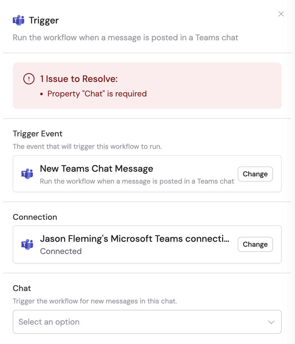 Adding a Microsoft Teams connection