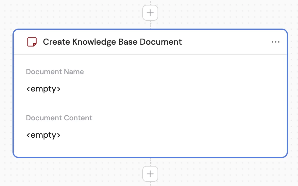 Create Knowledge Base document - Cassidy