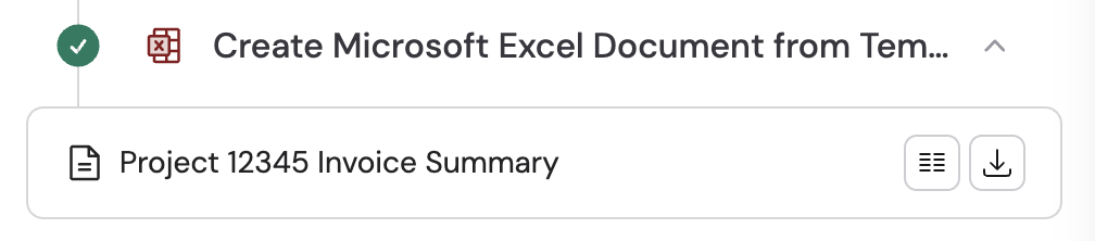 Preview and download icons in the results panel