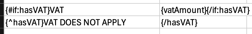 Conditional row that only appears when hasVAT is true