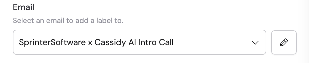 Email field with variable reference