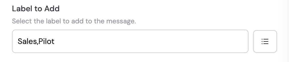 Searching for Outlook labels to add