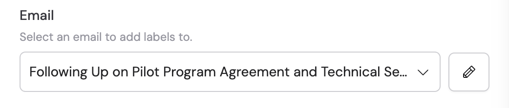 Searching for an email to label