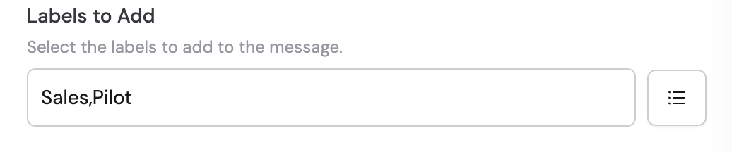 Selected Gmail labels