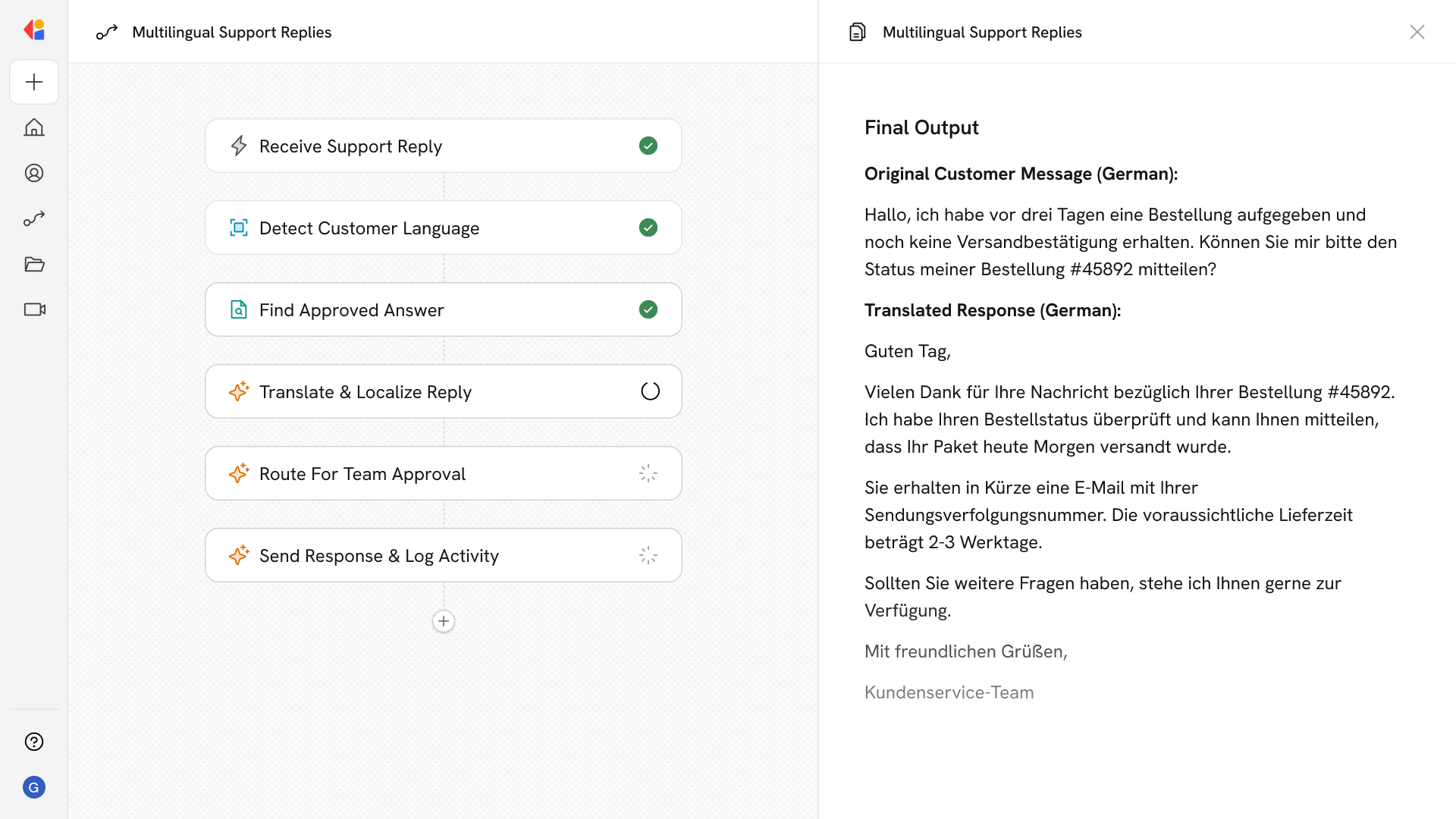 Multilingual Support Replies