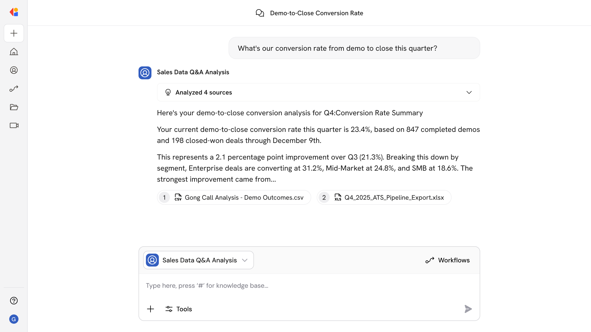 Sales Data Q&A Analysis